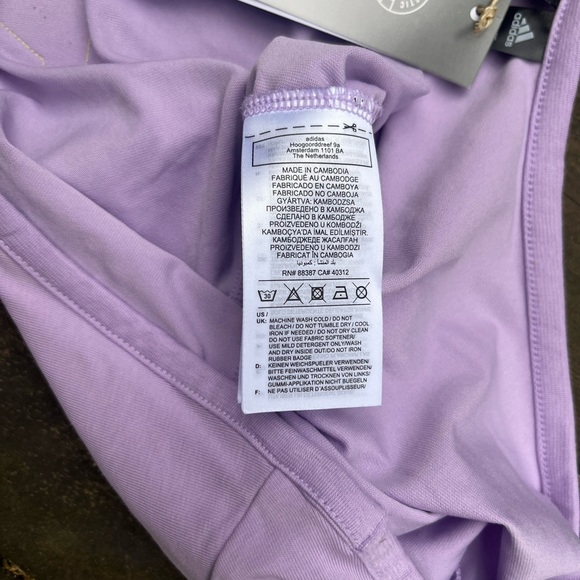 Adidas Crop Light Purple Long Sleeve Top Size Small NWT - Picture 8 of 8
